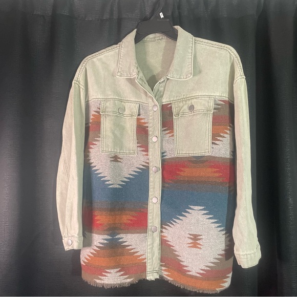 unknown Jackets & Blazers - Southwestern Denim Unisex Jacket